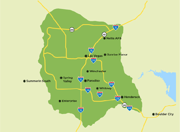 Coverage Map for the Las Vegas las vegas zip code. Coverage Map for the Las Vegas